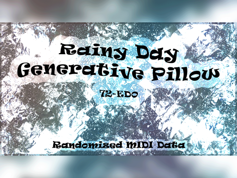 Rainy Day Generative Pillow in 72-EDO
