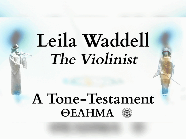 Leila Waddell | The Violinist | A Tone-Testament
