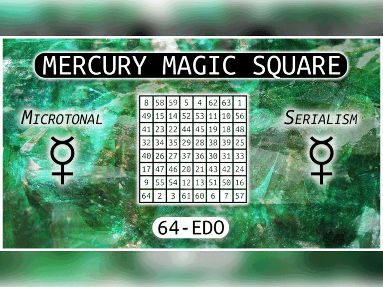 Microtonal Mercury Magic Square | 64edo Serialism